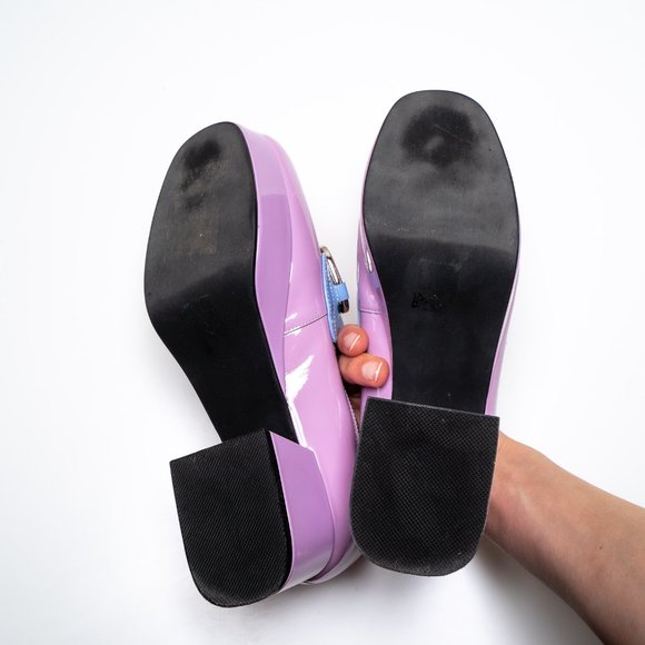NEW 💕 Jeffrey Campbell Student 2 Platform Loafer Patent Leather Liliac - Picture 10 of 17